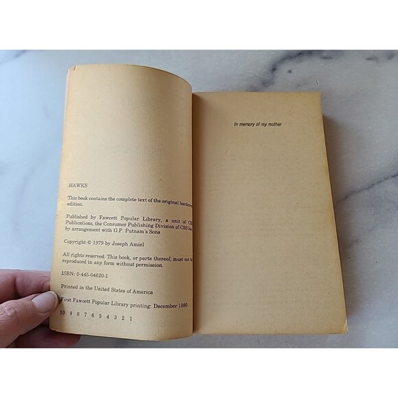 Hawks By Joseph Amiel Paperback - Picture 4 of 10